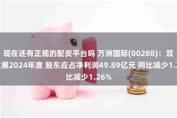 现在还有正规的配资平台吗 万洲国际(00288)：双汇发展2024年度 股东应占净利润49.89亿元 同比减少1.26%