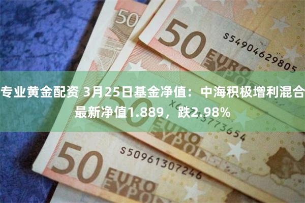 专业黄金配资 3月25日基金净值：中海积极增利混合最新净值1.889，跌2.98%