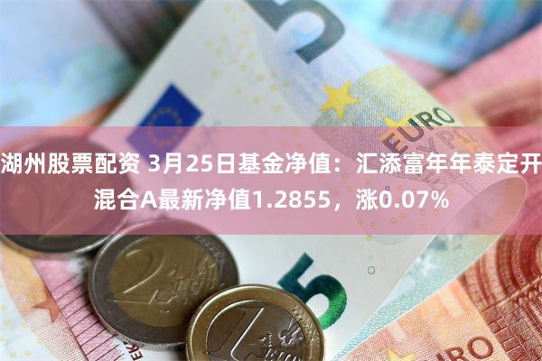 湖州股票配资 3月25日基金净值：汇添富年年泰定开混合A最新净值1.2855，涨0.07%